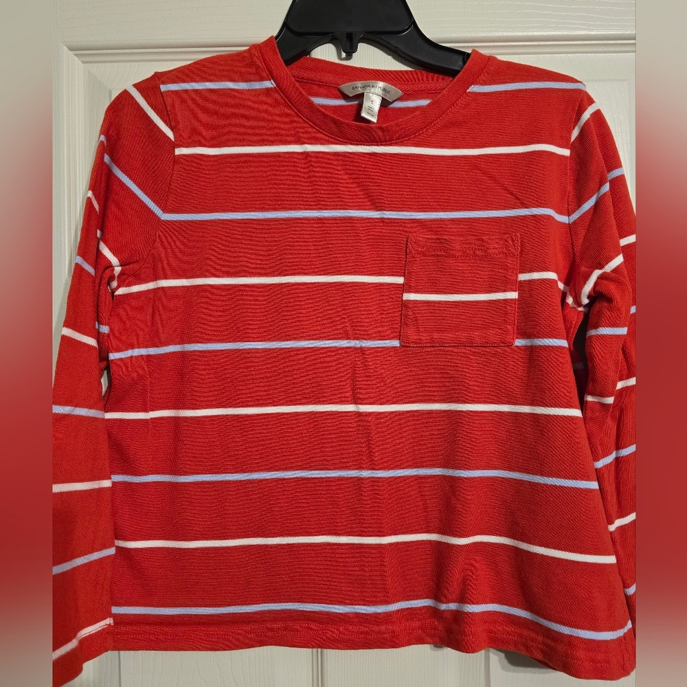 Banana Republic Orange Striped Crop Top